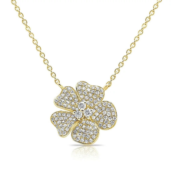 Diamond Flower Necklace - 1
